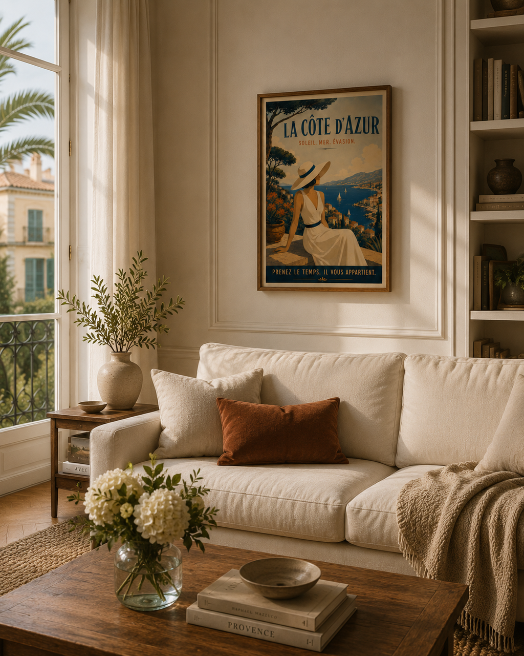 La Côte d'Azur Vintage Travel Poster - Matte Vertical Wall Art
