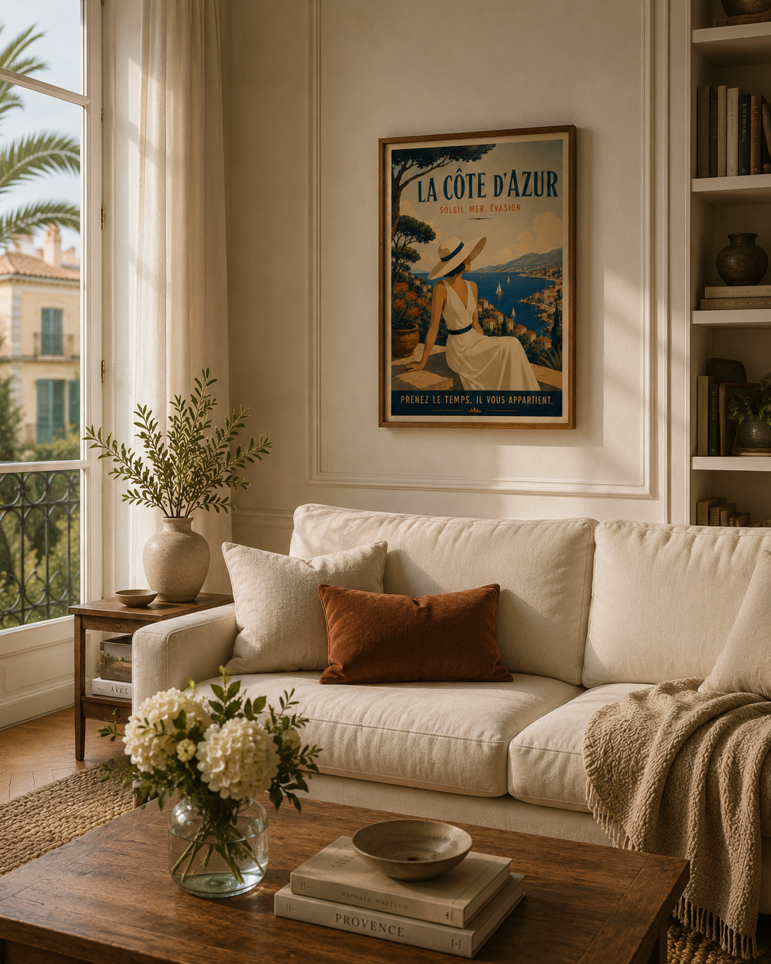La Côte d'Azur Vintage Travel Poster - Matte Vertical Wall Art